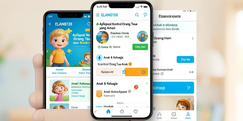 Antarmuka aplikasi ELANG138 untuk kontrol orang tua yang intuitif.