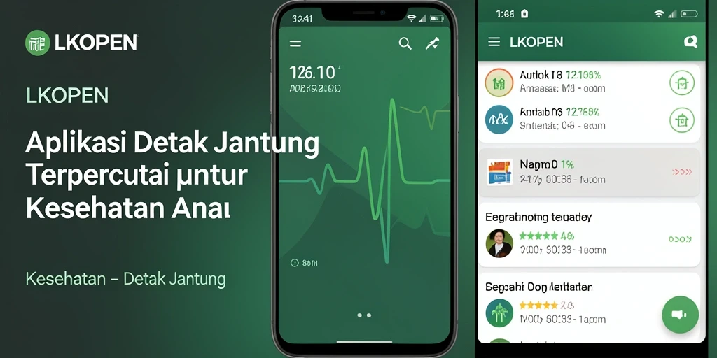 Antarmuka LKOPEN menampilkan grafik detak jantung yang jelas dan informatif.