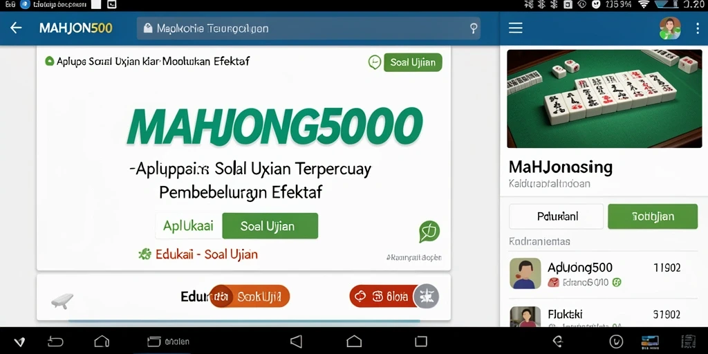 Tampilan antarmuka MAHJONG500 yang interaktif dan ramah pengguna.