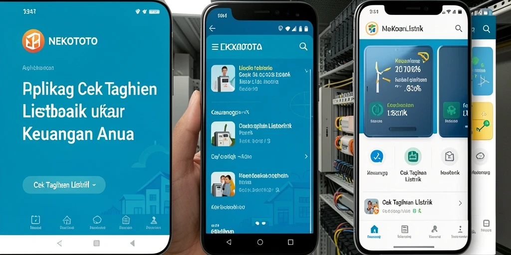Antarmuka NEKOTOTO menampilkan grafik analisis tagihan listrik yang informatif.