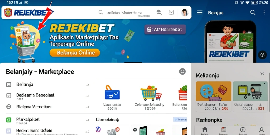 Antarmuka pengguna aplikasi REJEKIBET yang menarik dan fungsional.