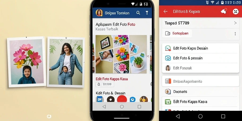 Antarmuka aplikasi ST789 untuk Edit Foto Kertas Kaca.