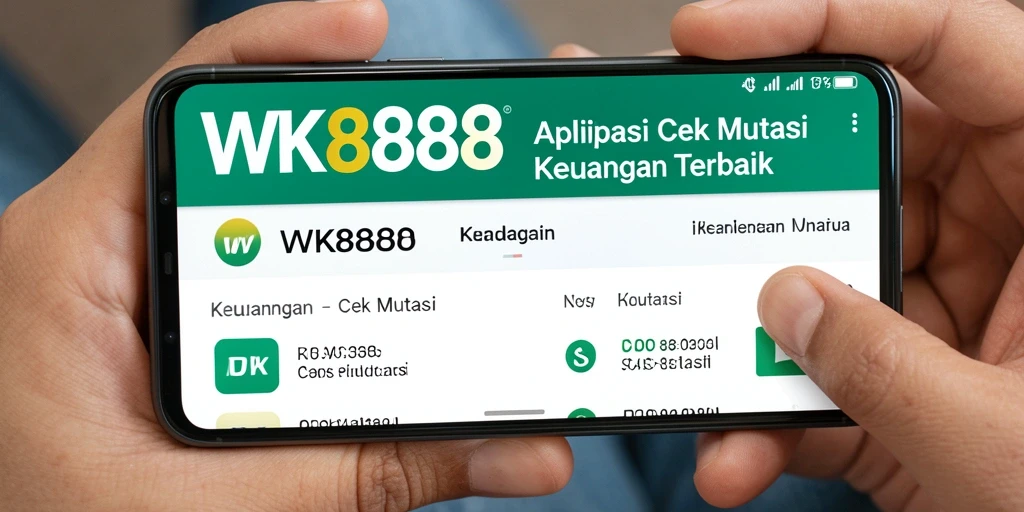 Antarmuka aplikasi Cek Mutasi WK888 yang sederhana dan informatif.